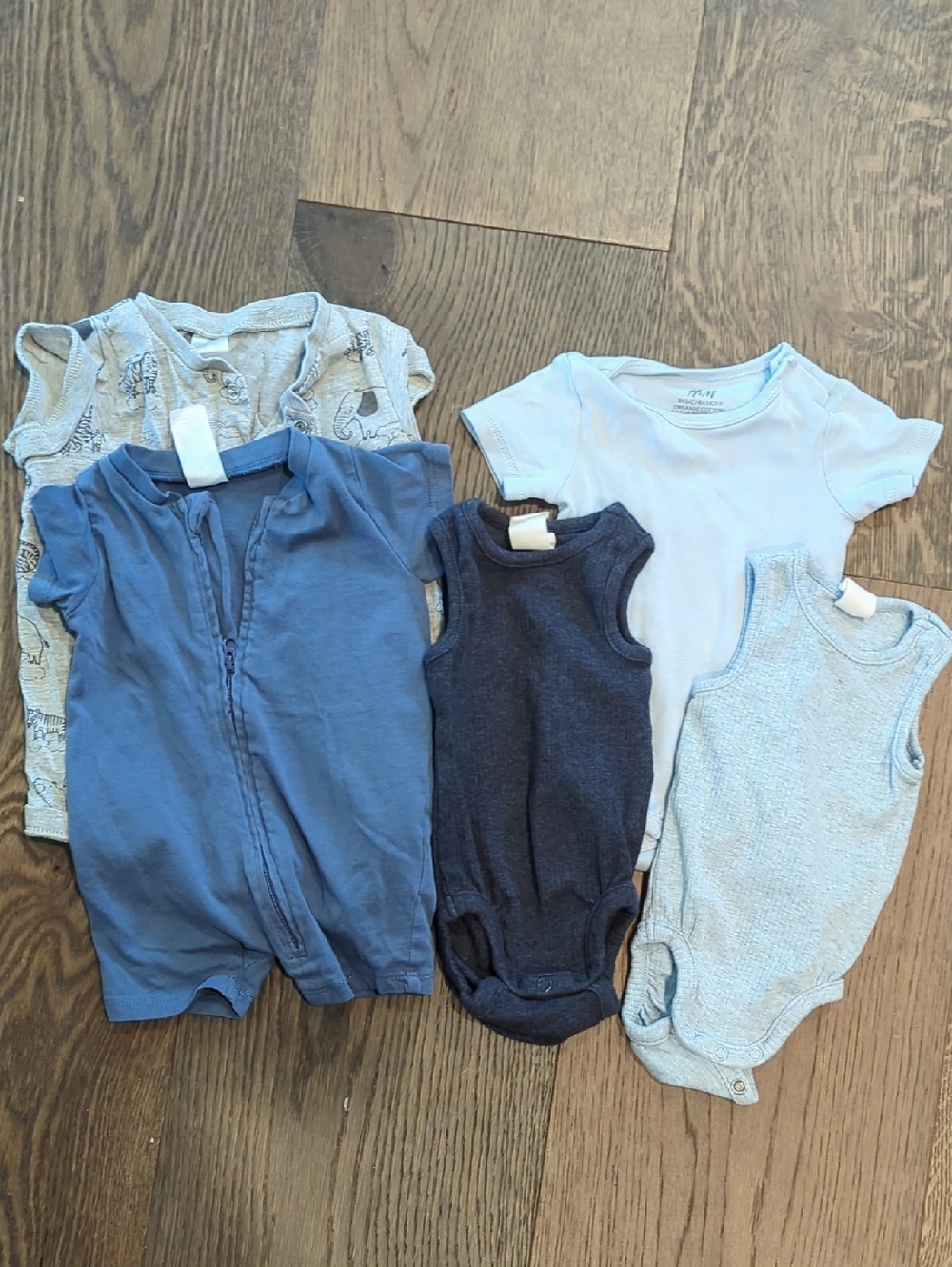 H&M Mixed Blue Cotton Kids One-Piece Bundle